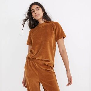 Madewell Velour Corduroy Mockneck Top